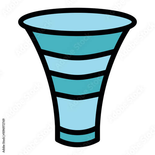 Sales funnel representing converting leads into loyal customers through marketing strategies