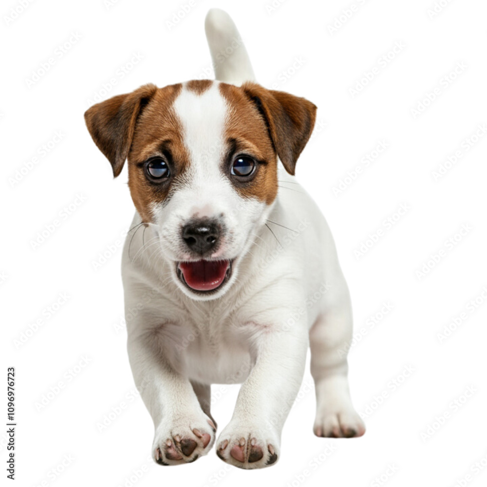 playful puppy of Jack Russell Terrier in motion. png isolated background. transparent background. playful puppy of Jack Russell Terrier in motion. png isolated background. transparent background.