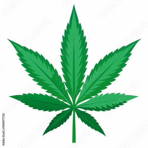 cannabis plant isolated clipart cartoon Illustration drawing