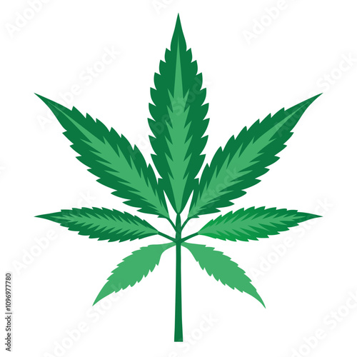 cannabis plant isolated clipart cartoon Illustration drawing
