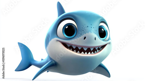 cute shark, AI generated
