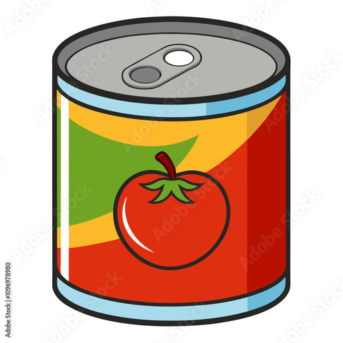 canned food tomato clipart cartoon Illustration drawing