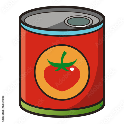 canned food tomato clipart cartoon Illustration drawing