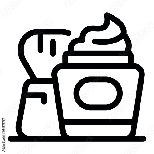 Shaving foam and brush on flat surface, ready for a close and comfortable shave