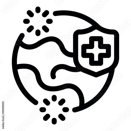 Healthcare protection system is defending earth from virus attack, providing global health security