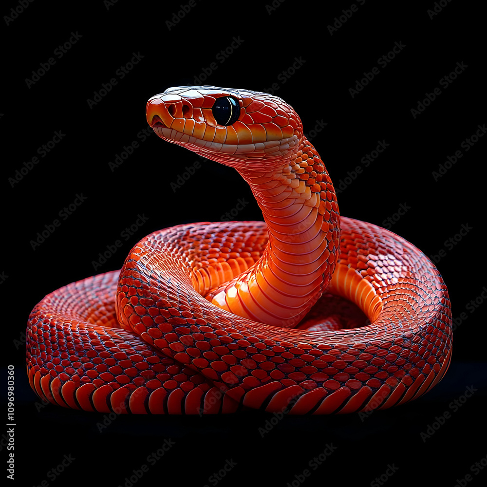 Fiery Serpent 3D Illustration Fiery Serpent 3D Illustration