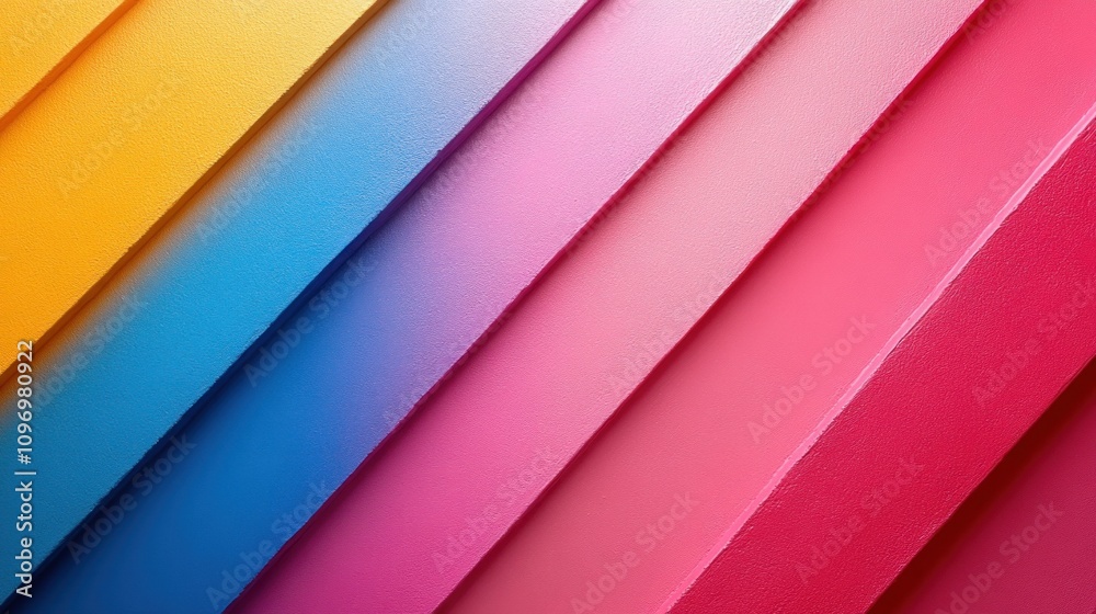 Obraz premium Vibrant Diagonal Color Gradient Stripes Abstract Background