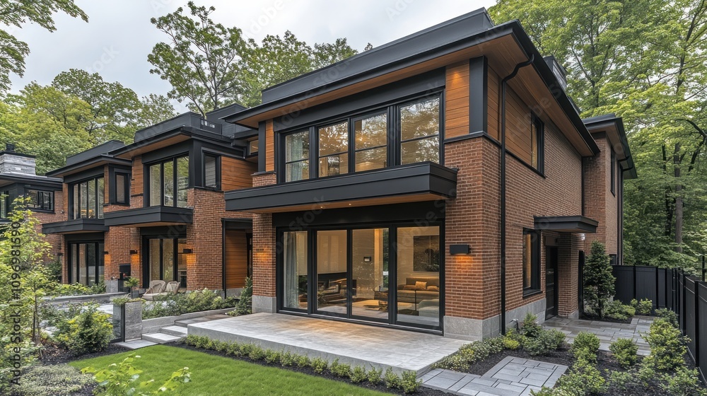 Luxury Modern Brick Home in Wooded Setting Luxury Modern Brick Home in Wooded Setting