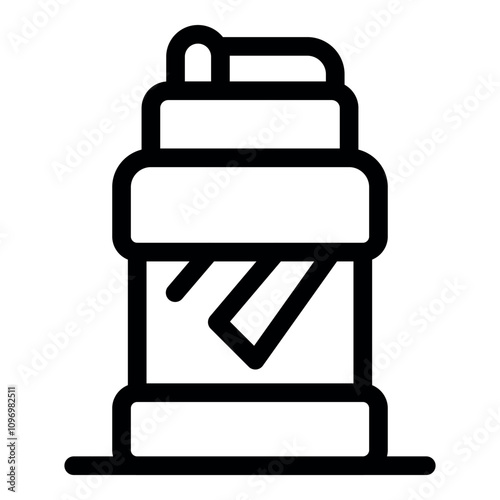 Protein shaker cup icon symbolizes post workout recovery and healthy lifestyle, emphasizing fitness nutrition