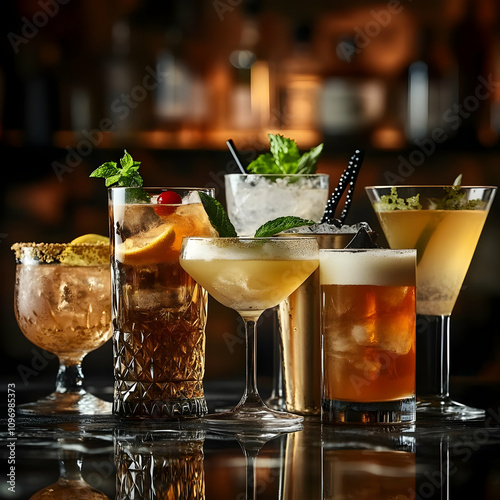 Cocktail Drinks Photo:  Garnish, Ice, Glassware photo