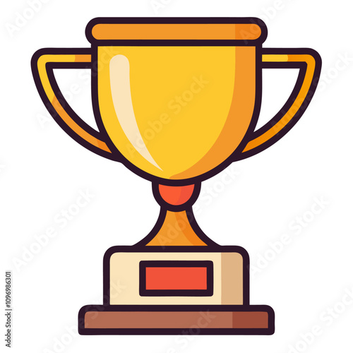 championship trophy clipart cartoon Illustration drawing