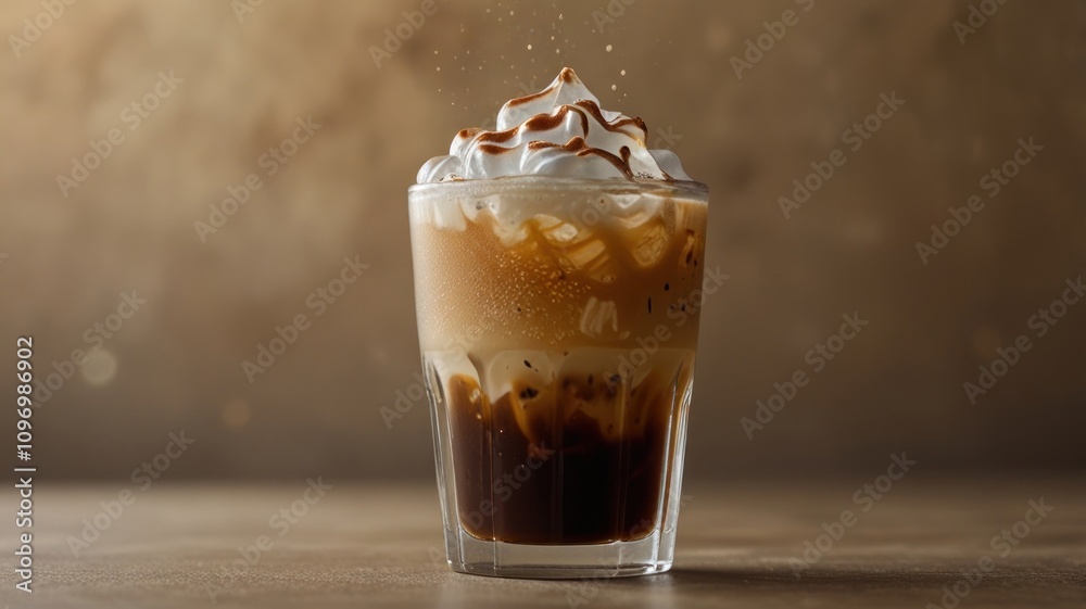 Iced Coffee with Caramel Whipped Cream Iced Coffee with Caramel Whipped Cream