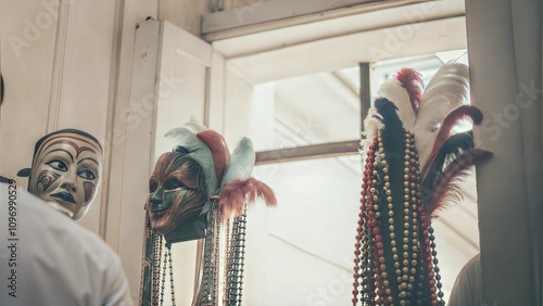 Masks, Beads, and Feathers