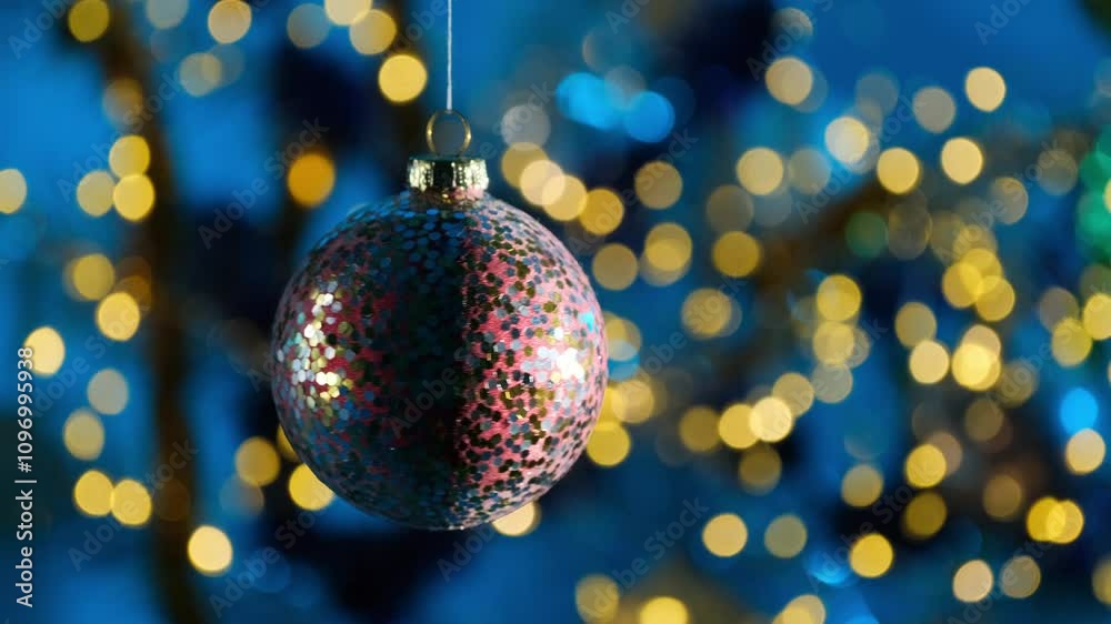 Christmas ball on bokeh background of flashing lights. New year Christmas decoration concept, Abstract background
Christmas ball on bokeh background of flashing lights. New year Christmas decoration concept, Abstract background