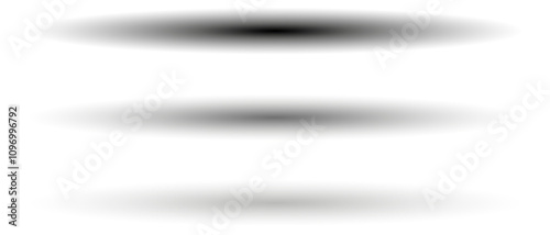 3 OMBRES OVALES SIMPLES GRISES ÉTIRÉES