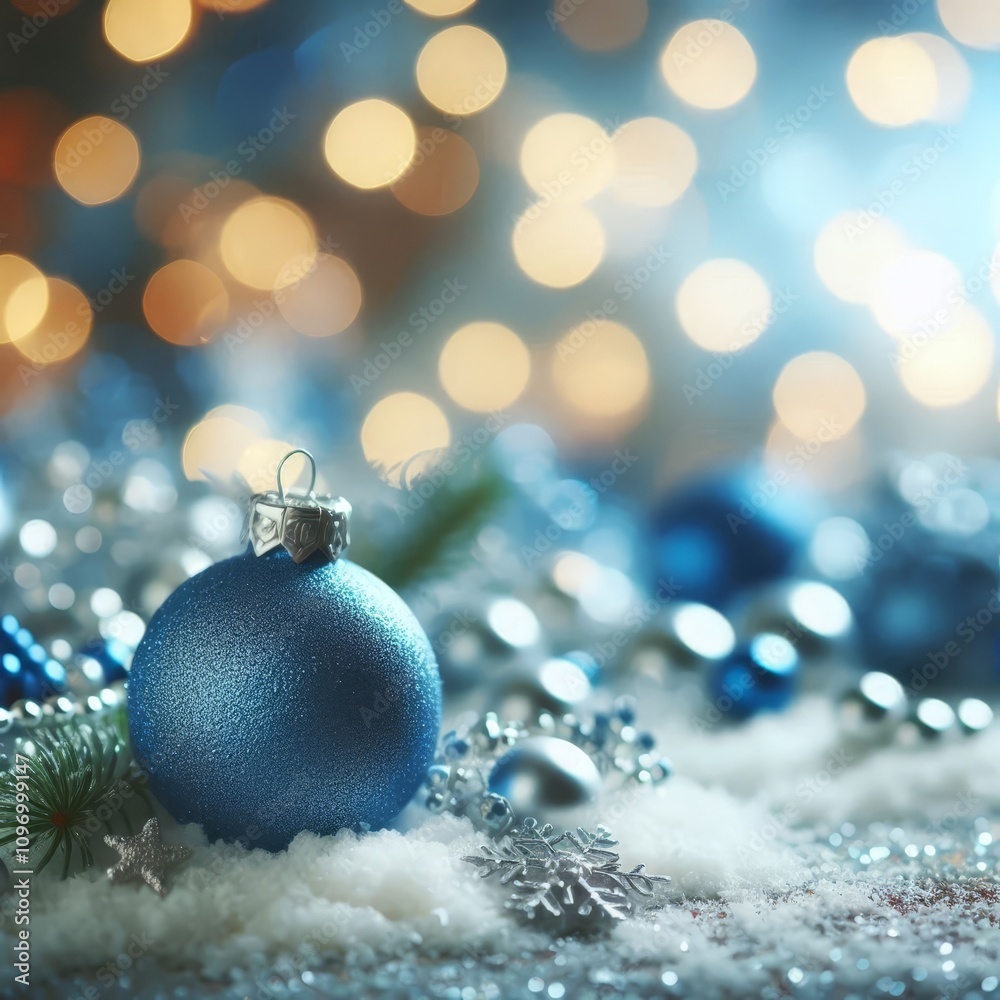 Blue Christmas Ornament - Decorated Christmas Bauble Background with Space for Copy - Christmas Ornament with Christmas Tree - Holiday Diffused Bokeh Wallpaper - Snow, Mistletoe and Presents Blue Christmas Ornament - Decorated Christmas Bauble Background with Space for Copy - Christmas Ornament with Christmas Tree - Holiday Diffused Bokeh Wallpaper - Snow, Mistletoe and Presents