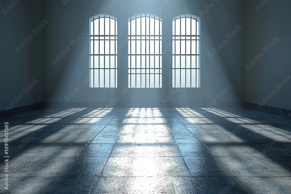 cold, unyielding prison bars isolated on a pure white background, evoking themes of confinement and justice, with sharp lines and shadows creating a stark representation of freedom lost cold, unyielding prison bars isolated on a pure white background, evoking themes of confinement and justice, with sharp lines and shadows creating a stark representation of freedom lost
