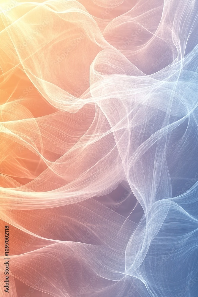 Ethereal orange-blue smoke swirls as background Ethereal orange-blue smoke swirls as background