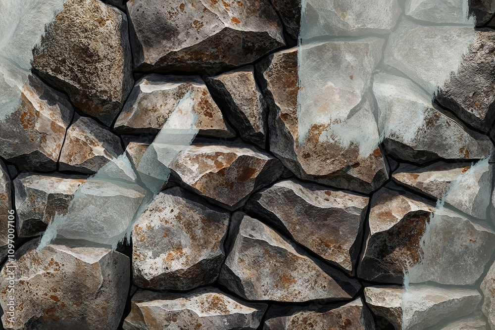 Detailed Chaotic Weathered Rock Texture with Tileable Fragmented Stone Design and Translucent Grunge Overlay Detailed Chaotic Weathered Rock Texture with Tileable Fragmented Stone Design and Translucent Grunge Overlay
