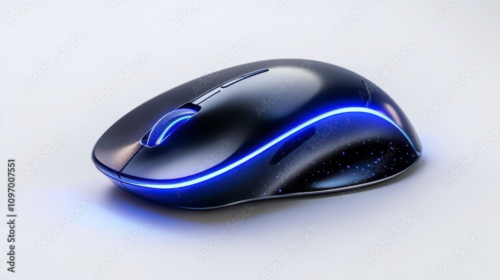 Mouse clicks minimalism Modern wireless computer mouse with glowing features on a light background, perfect for tech enthusiasts seeking sleek design and functionality. Mouse clicks minimalism Modern wireless computer mouse with glowing features on a light background, perfect for tech enthusiasts seeking sleek design and functionality.