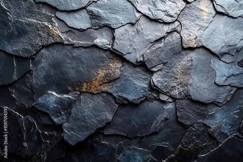 dark grey black slate texture background resembling polished stone, with a focus on intricate patterns and subtle variations, exuding elegance and sophistication for a striking visual impact