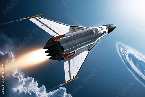 3D Space Shuttle Soaring in the Cosmos Innovative Business Strategies for Economic Growth photo