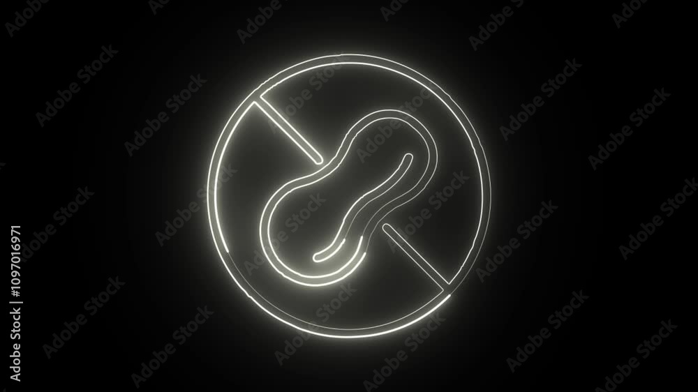 glowing neon peanut free icon isolated on black background glowing neon peanut free icon isolated on black background