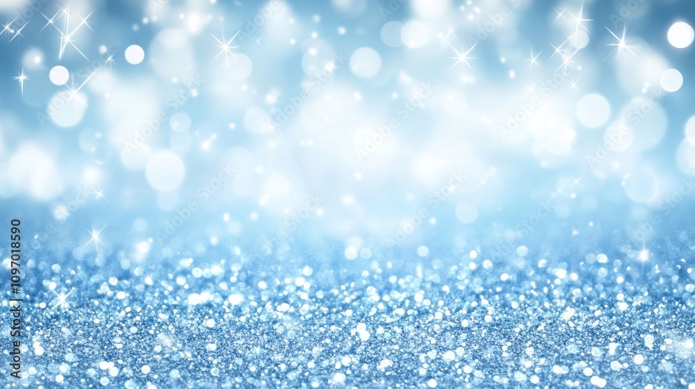 Sparkling Blue Glitter Background With Lights Sparkling Blue Glitter Background With Lights