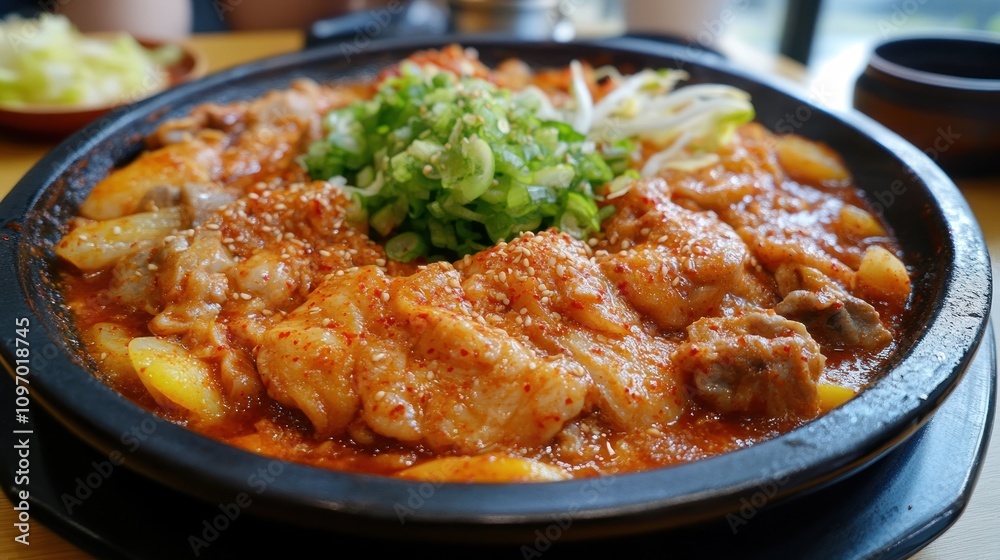 Spicy Korean Stew with Meat and Vegetables Spicy Korean Stew with Meat and Vegetables
