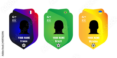 football player card with countries