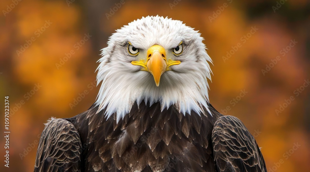 A close-up portrait of a bald eagle showcasing its fierce expression and detailed feathers. A close-up portrait of a bald eagle showcasing its fierce expression and detailed feathers.