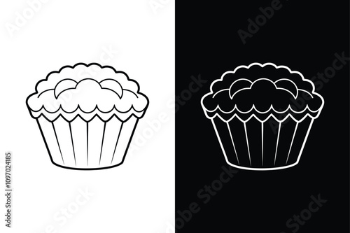 Muffin tin icon vector on White Background Vector Art Illustration on white background.