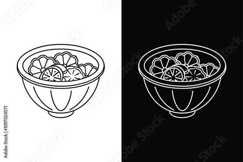 Salad Spinner flat icon vector on White Background Vector Art Illustration on white background.