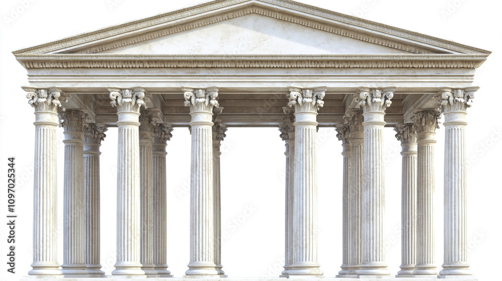 Fototapeta premium Majestic Ancient Greek Temple Columns Architecture Design