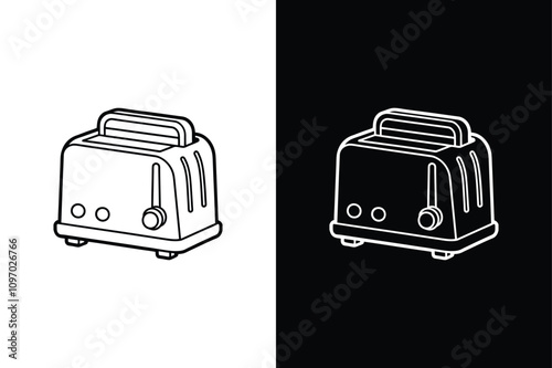 Toaster icon  vector on White Background Vector Art Illustration on white background.