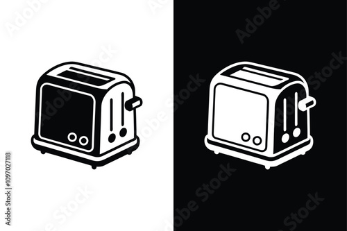 Toaster icon  vector on White Background Vector Art Illustration on white background.