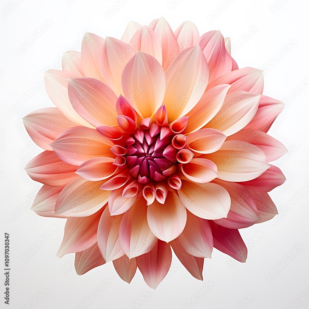 Fototapeta premium Dahlia Flower Isolated on a Plain Background 