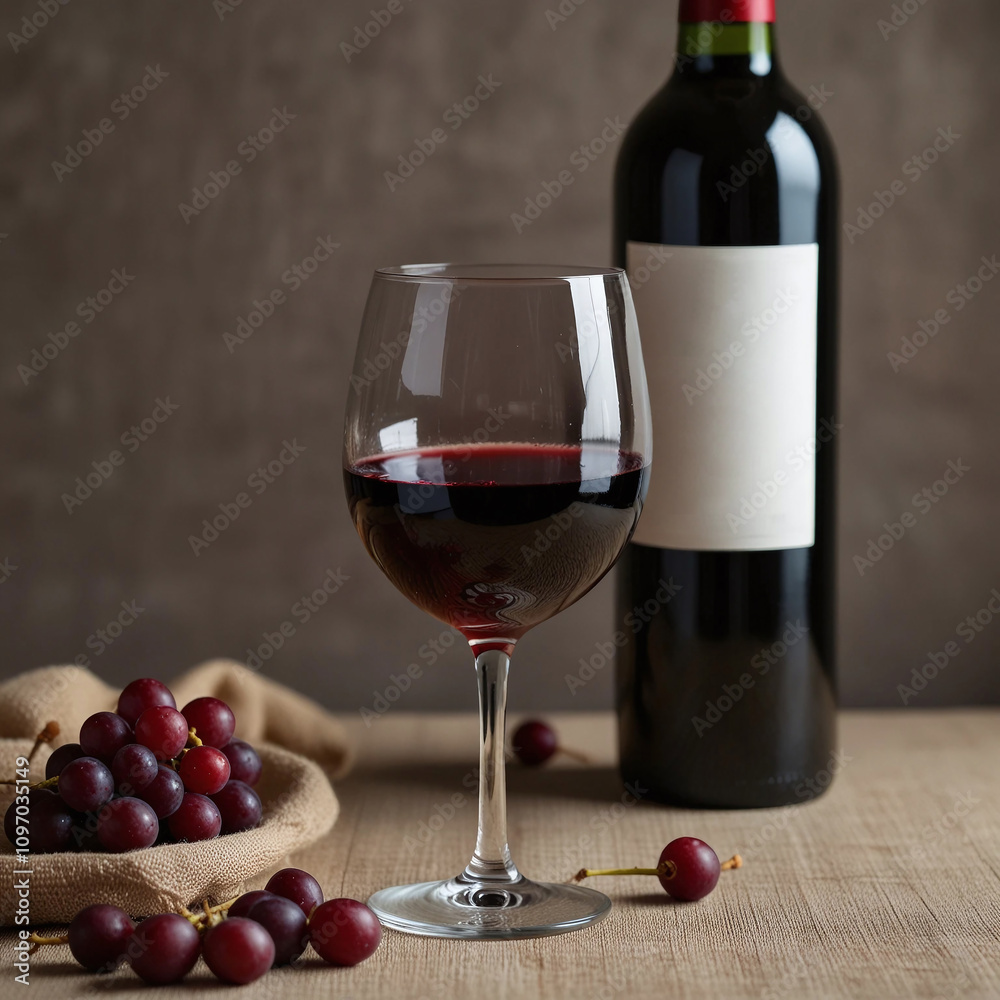 Obraz premium a glass of red wine