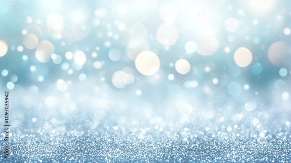 Sparkling Blue Glitter Background With Bokeh Lights Sparkling Blue Glitter Background With Bokeh Lights