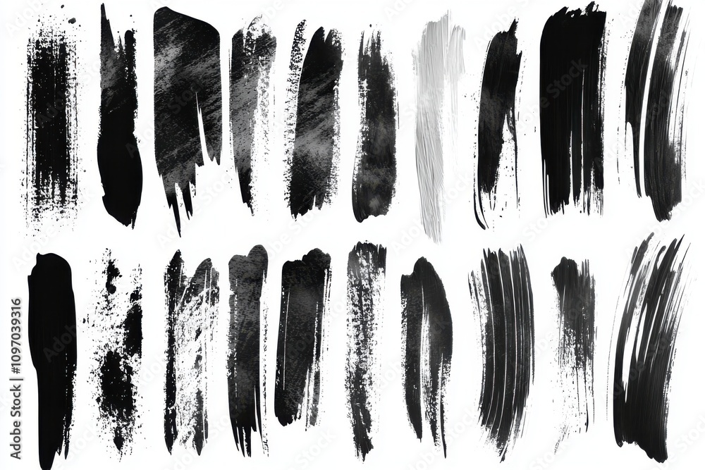 A mega bundle of different ink brush strokes and ink splatters. A mega bundle of different ink brush strokes and ink splatters.