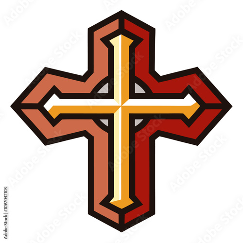 Christian cross catholic religion clipart cartoon Illustration drawing