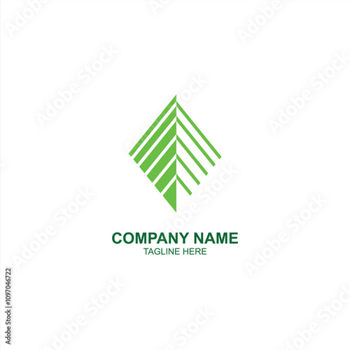 company logo leaf icon with creative vector illustration