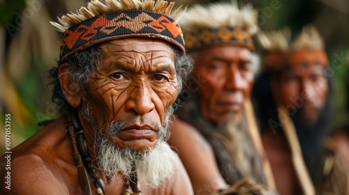 Elders of Maori descent gather for a cultural ceremony celebrating their tradition and identity