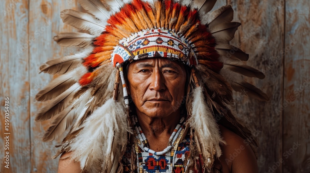 Cultural celebration indigenous warrior portrait studio setting photography close-up heritage theme Cultural celebration indigenous warrior portrait studio setting photography close-up heritage theme