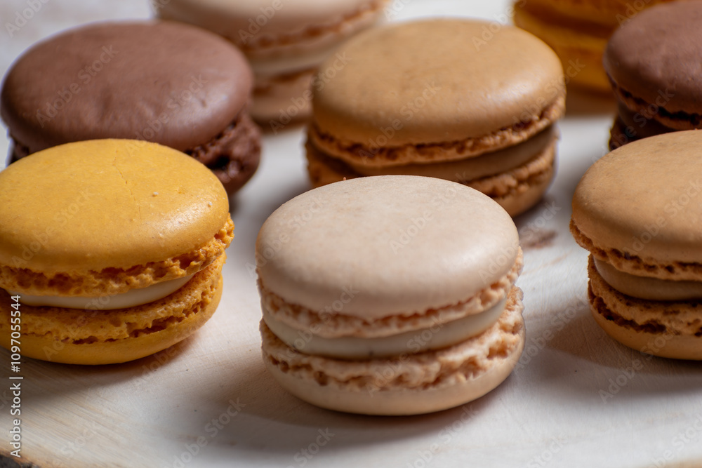 macaroons on a wooden table macaroons on a wooden table