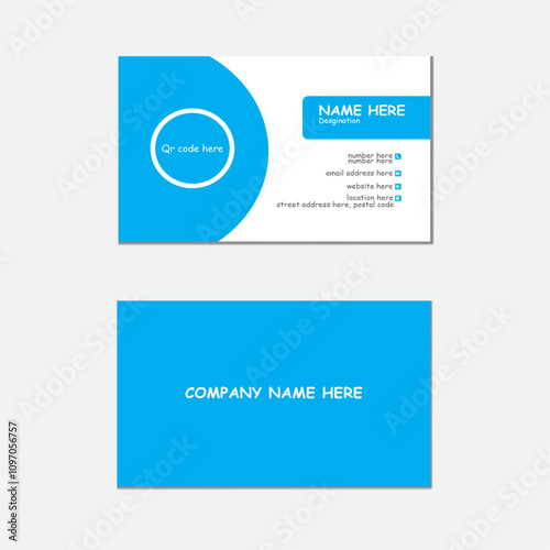 Clean business card templete for business card layout and professional use