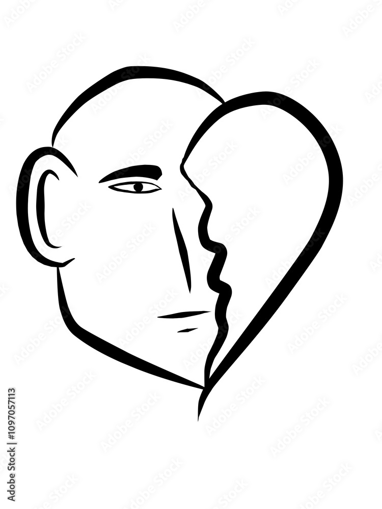 silhouette of a person with a heart silhouette of a person with a heart