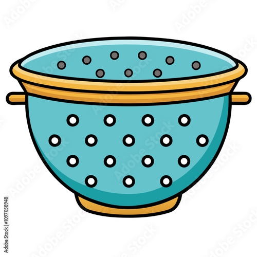 colander clipart cartoon Illustration drawing