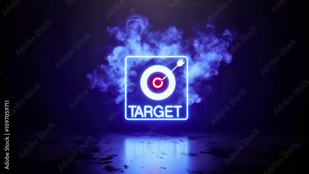 Naklejka premium Achieve your goals target visualization techniques for success in a modern workspace inspiring growth mindset