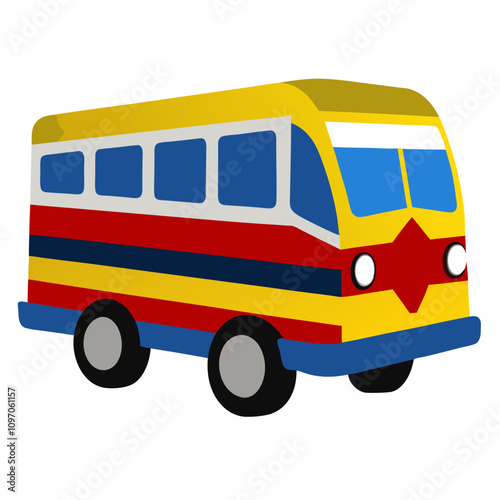 Colombia chiva- clipart cartoon Illustration drawing